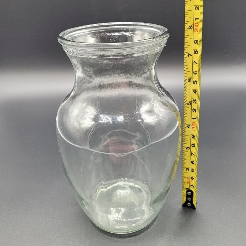 Clear Pressed Glass Home Decor Vase​​​
